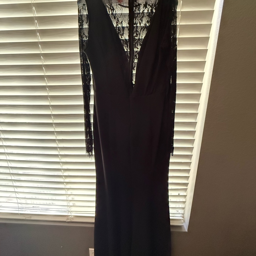 Lulu's Black Lace Long Sleeve Dress
